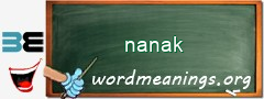 WordMeaning blackboard for nanak